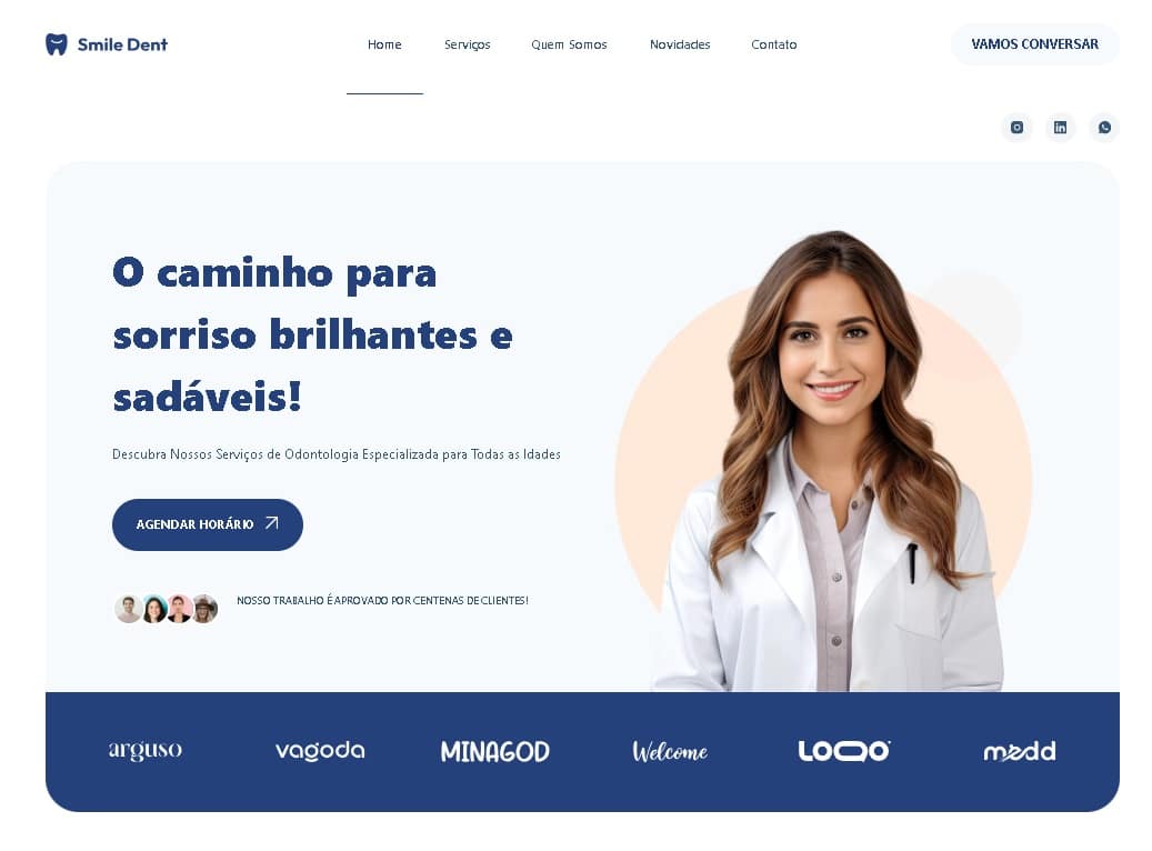 Site para profissionais de odontologia